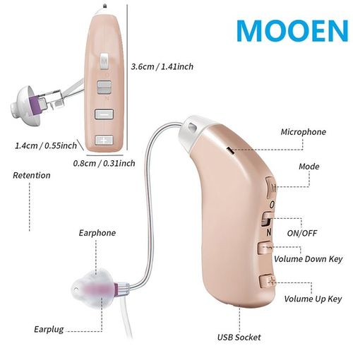 une paire - Meilleur amplificateur numérique à 20 canaux, appareil auditif Rechargeable, haute puissance, pour la surdité