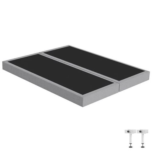 Sommier Tapissier Sr15 Cobalt 2x90x190 Lattes Bois Massif - H.15 Cm - Made In France
