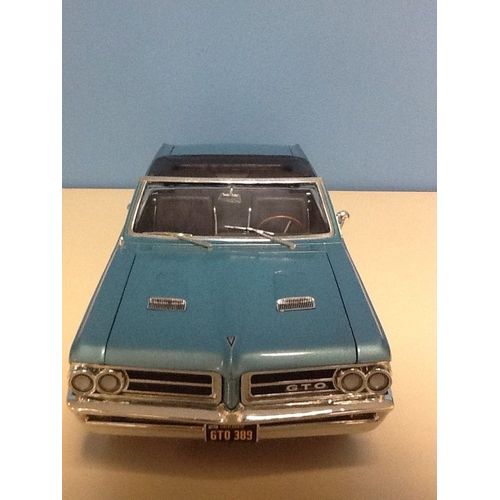 Voiture Miniature Pontiac Gto 1964 Cabriolet Bleu 1/12 American Muscle Ertl-Ertl
