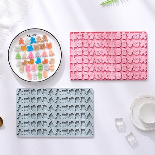 Moule À Gâteau En Silicone À 72 Grilles Sur Le Thème De Noël, 2 Pièces