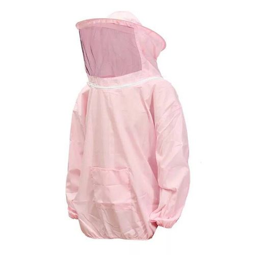 Veste D'apiculteur, Vêtement D'apiculture À Double Fermeture Éclair, Anti-Acariens Et Anti-Piqûres, Idéal Pour La Pêche En Plein Air (Rose)