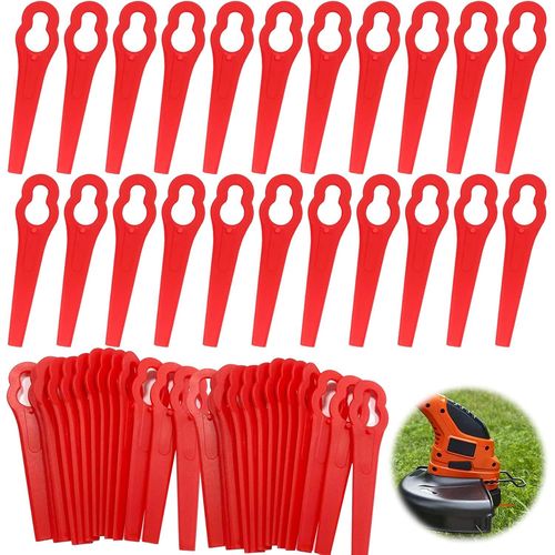Rouge en Plastique Lames de Tondeuse, 120 Pack, Plastique, Lames de Tondeuse, Plastique, Lames de Tondeuse à Gazon, Tondeuse à Gazon Accessoires, en Plastique Lames de Rechange pour les Chevêtres