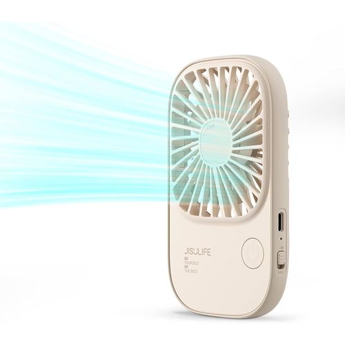 Mini ventilateur portable marron, rechargeable par USB, 3 vitesses, à piles, pour filles, enfants, femmes, hommes, voyage