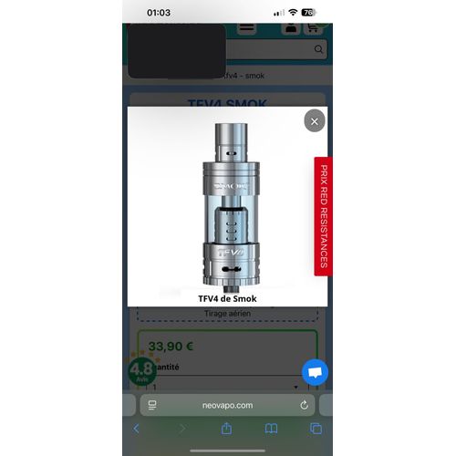 Clearomiseur tfv4 