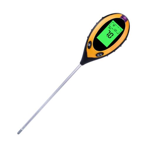 Testeur D'Humidité De Sol 4 En 1, Kit De Test Numérique Du Sol, Ph, Température, Soleil, Humidité, Acidité Avec écran Lcd Rétroéclairé Pour Jardin, Pelouse, Agriculture, Plantes D'Intérieur (1 Pièce)