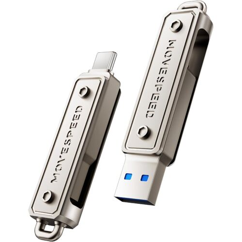 256GB USB Flash Drive - Dual Type C Drive + USB 3.2 Flash Drive with 130MB/s, External SSD High Speed Compatible with Thunderbolt 4 for iPhone 16 Series, Android Phone, MacBook/Pro/Air and