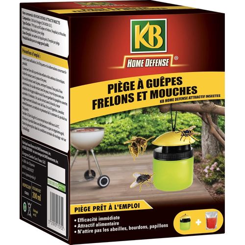 KALANKA-HDPIEGUEP - Piège à Guêpes Frelons et Mouches Sans Insecticide 1 piège + 1 recharge 200 ml - Piège d'extérieur réutilisable - Facile d'utilisation et prêt à l'emploi