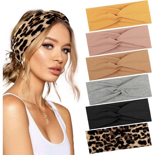 6 Pièces Bandeau Cheveux Femme, Antidérapant Bandeau Sport Femme Large Elastique Bandeaux Mode Pour Femmes Accessoires Cheveux Femme Headband Yoga Course