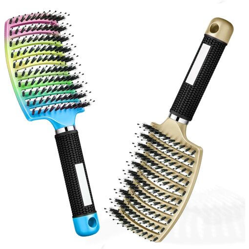 Brosse Cheveux Professionnelle En Poils De Sanglier Naturel | Démêlage Et Brillance