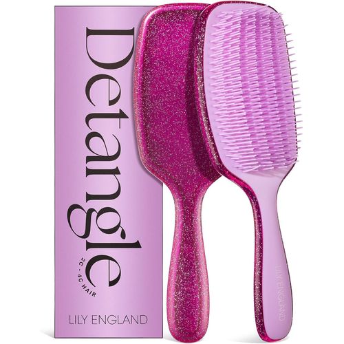 Tzf-Brosse À Cheveux Bouclés Pour Démêler Et Coiffer ¿ Brosse Bouclée Sans Douleur Pour Cheveux Humides Et Secs Avec Poils Flexibles ¿ Facile À Tenir ¿ Brosse À Cheveux Pour Femmes Bouclées