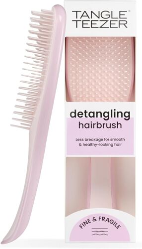 Ultimate Detangler Fins Et Fragiles, Brosse À Cheveux Pour Cheveux Colorés, Fins Et Délicats, Picots Souples À 2 Niveaux, Réduit La Casse, Ne Tire Pas, Rose Paillettes 