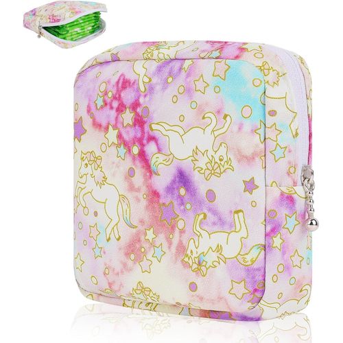 1 Pièces Pochette Serviette Hygiénique avec Zippée Tampons Trousse Rangement Sac Maquillage Petite Pochette Femme Tissu Coton Trousse Toilette Voyage Kit Fille Cadeau Anniversaire Noël.[I37]
