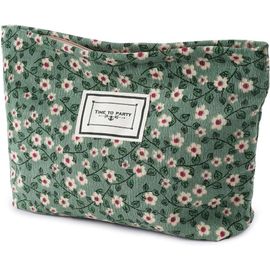 nzqaf-Trousse de Toilette Voyage, Trousses de Maquillage en Toile, Cosmétiques à Glissière Portable, Sac de Organiseur Cosmétique Femme