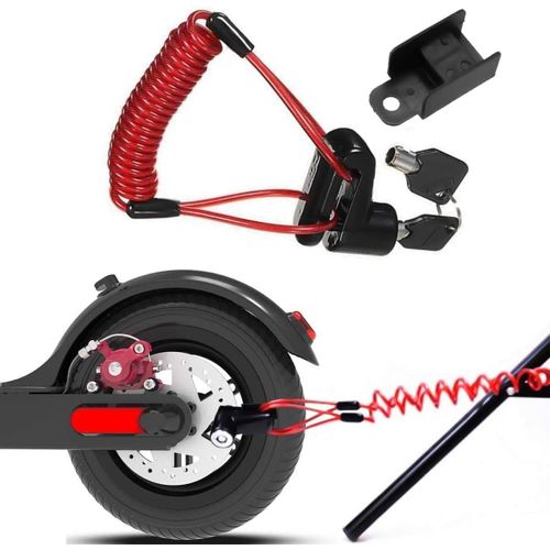 Disque De Frein (Noir), Le Fil D'acier De Frein À Disque De Verrouillage Pour Xiaomi M365 Scooter Électrique, Le Fil D'acier De Frein À Disque De Verrouillage, De Sécurité Anti-Vol Pour Scooter Électrique