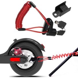 Disque De Frein (Noir), Le Fil D'acier De Frein À Disque De Verrouillage Pour Xiaomi M365 Scooter Électrique, Le Fil D'acier De Frein À Disque De Verrouillage, De Sécurité Anti-Vol Pour Scooter Électrique