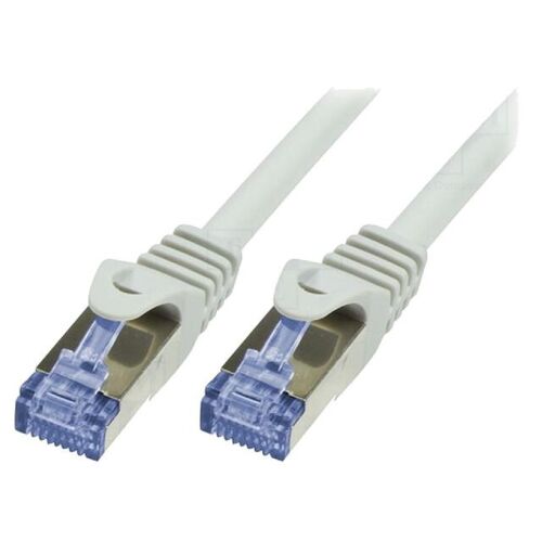 Cable reseau RJ45 male S-FTP Cat.6a gris - 10m