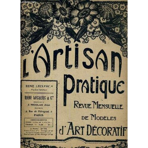 L'artisan Pratique De Modeles D'art Decoratif - 15 Annee- N° 155 - Mai 1922 / La Reluire D'amateur, Nos Gravures....