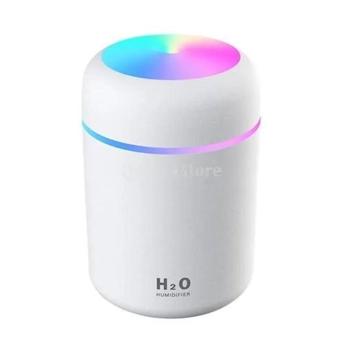 YZLI - Humidificateur d'Air Électrique Portatif RGB + 10 filtres offerts - Couleur:Blanc