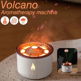 Diffuseur D'huile Essentielle Et D'arôme De Flamme Volcanique, Humidificateur D'air Portable Avec Télécommande 