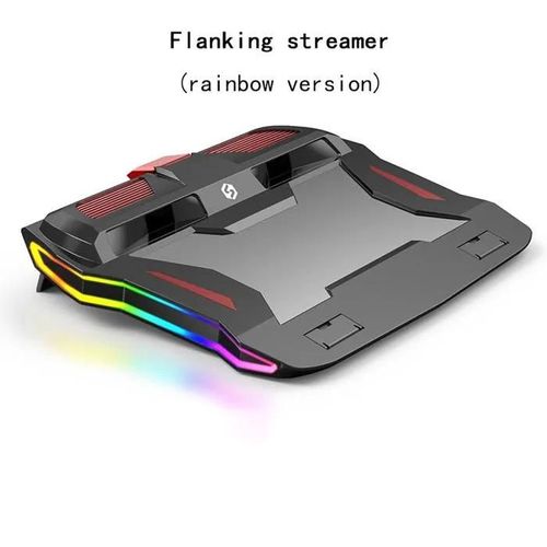 Refroidisseur d'ordinateur portable de jeu RGB - support réglable - 2020 tr/min - pour ordinateur portable de 12 à 17