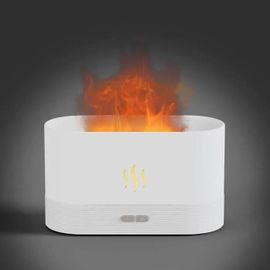 Kinscoter - Lampe À Flamme Artificielle Diffuseur D'huile Essentielle - Blanc 