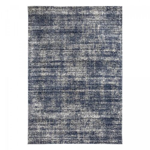Tapis Kilim Clark 12 Bleu 120x170 En Polypropylène Doux Et Soyeux