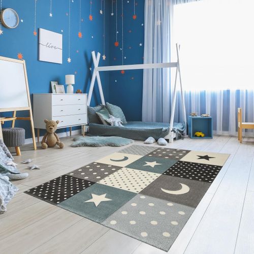 Tapis Enfant 120x170 Rectangle Tissé Crème Minikids 2