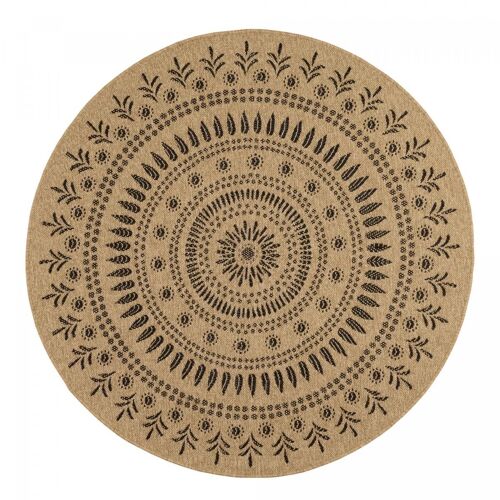Tapis Exterieur Jute Art 6 ?120 Noir Oeko-Tex®