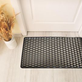 Paillasson Vinyle Recyclé Noir 45x75 Fait En Europe En Pvc