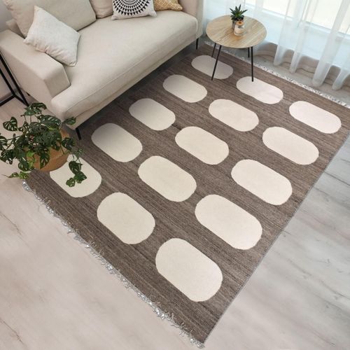 Tapis Salon Fait Main Koda Beige 200x300 En Laine Care&fair