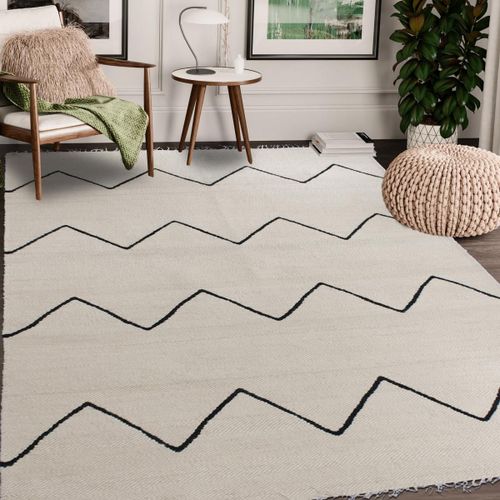 Tapis Salon Fait Main Rubina Beige 200x300 En Laine Care&fair