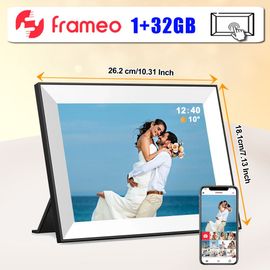 Cadre Photo numérique de 10.1 pouces,écran tactile,WiFi,cadre Photo numérique 32G,1280x800,Rotation automatique,Album Photo,cadeaux - Type S580 White Frame x1