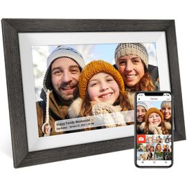 15.6 pouces grand cadre Photo numérique WiFi électronique intelligent cadre Photo numérique 32GB 1920*1080 IPS écran tactile montable au mur - Type 10.1 Inch Wood