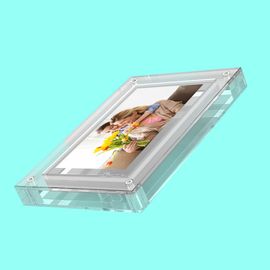 Cadre Photo numérique en acrylique,cadeau découpé,cadre vidéo,écran IPS de 5 pouces,batterie 1000amh,mémoire 2G,prise en charge de la lecture d'images vidéo - Type Clair