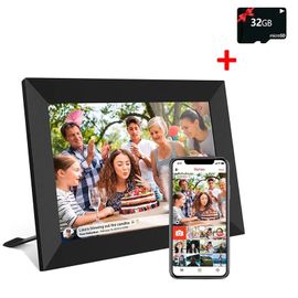Cadre photo numérique avec écran tactile HD,cadre WiFi,album d'image électronique intelligent,bon cadeau,10.1 pouces,32 Go - Type with 32GB Card