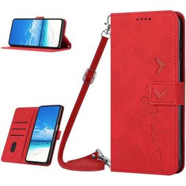 Kal-Coque Pour Iphone 15 Plus (6,7 Pouce), Etui En Cuir Pu Portefeuille Antichoc Flip Pour Iphone 15 Plus Avec Lanière [Fentes De Cartes] [Fonction Support] [Fermeture Magnétique] - Rouge