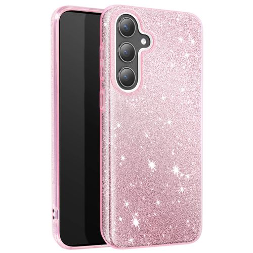 Coque Paillette pour Samsung Galaxy S24 et S25 Silicone Ultra fine Rose