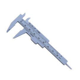 Mini pied à coulisse coulissant en plastique Portable,jauge à Double échelle,règle d'étudiant,outil de mesure,petits objets,cadeaux créatifs - Type Bleu