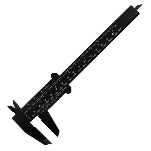Pieds à coulisse,échelle à Double règle,règle en plastique pour la mesure des bijoux,outils de mesure pour étudiants,outil manuel - Type Black
