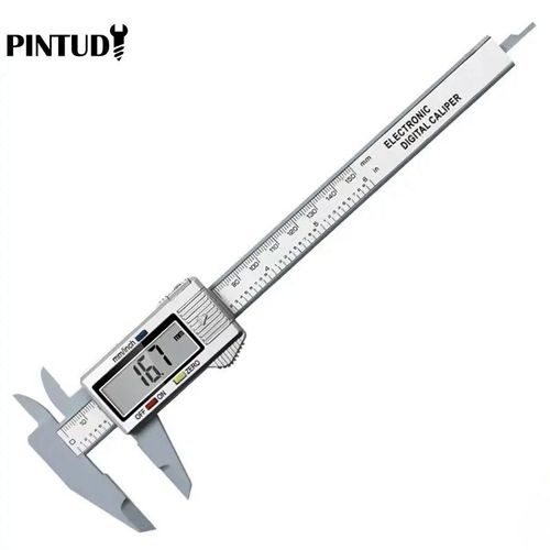 1PC plastique vernier étrier affichage numérique étrier Mini texte jouer étrier étudiant vernier règle outil de mesure - Type electronic silver