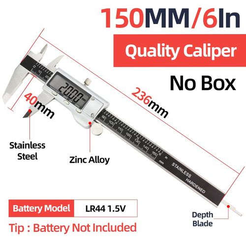 Pieds à coulisse IP54 en acier inoxydable,pachymètre numérique,outils de mesure,outils de charpentier,pied à coulisse électronique,règle Vernier en métal - Type Quality Caliper