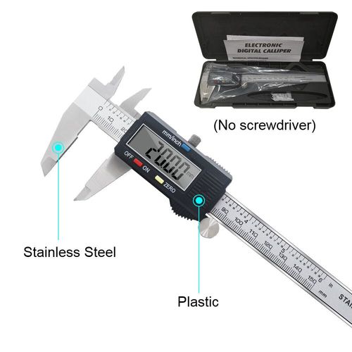 Pied à coulisse numérique 6 pouces 150mm,en acier inoxydable,électronique,en métal,micromètre,outils de mesure de profondeur - Type B