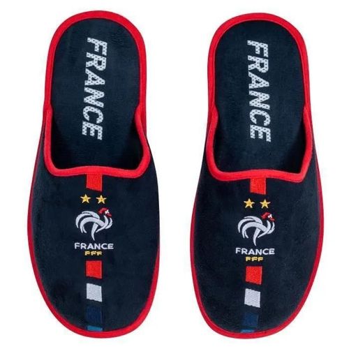 Chaussons Equipe De France De Football Fff Adulte Textile Bleu