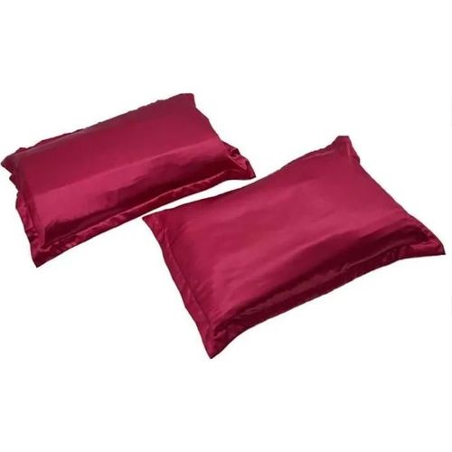 Taie D\'oreiller - Sodial - Lot De 2 - Satin - 48 X 74 Cm - Vin Rouge