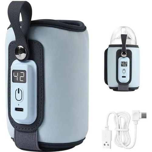 Chauffe-Biberon Portable Usb Ysinobear - Régulation Intelligente De La Température À 38-52¿ - Bleu