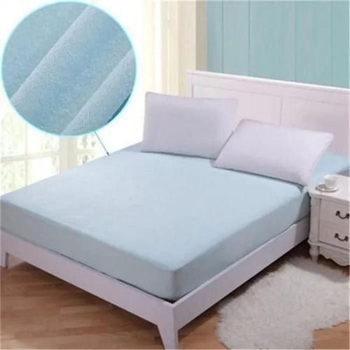 Alèse-protège matelas anti-acarien et imperméable Bleu 200x200cm S05369