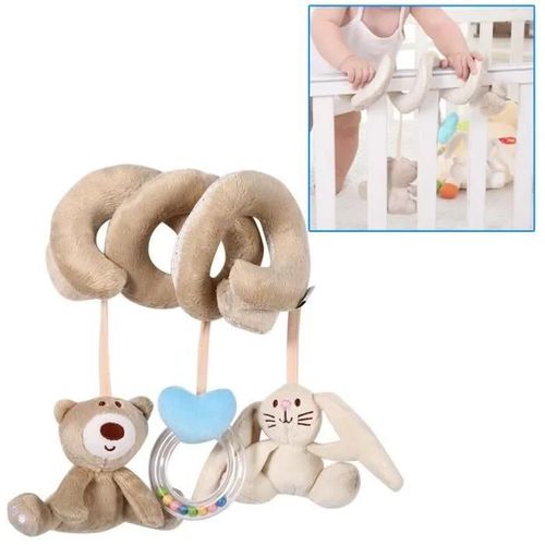 Hochet Jouets Suspendu Animanl Lapin Ours Activité En Spirale Crib Pour Lit Poussette Bébé Enfant--Le Bonbon
