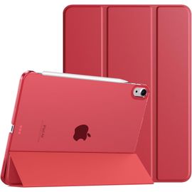 Coque Pour Ipad Air 11 Pouces M3/M2 (2025/2024), Ipad Air 5e/4e Génération (2022/2020) 10,9 Pouces, Étui De Protection Mince Avec Dos Transparent, Sommeil/Réveil Auto, Vin Rouge