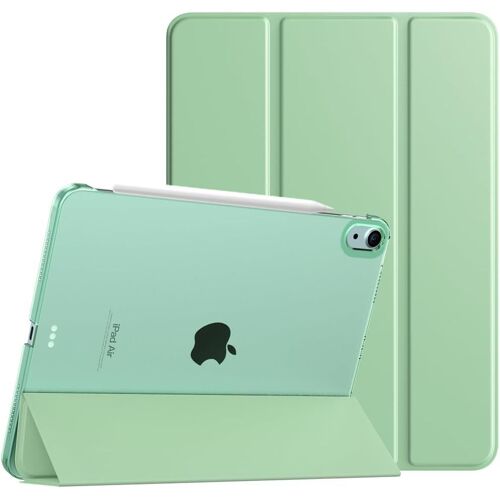 LORANKA-Coque pour iPad Air 11 Pouces M3/M2 (2025/2024), iPad Air 5e/4e génération (2022/2020) 10,9 Pouces, Étui de Protection Mince avec Dos Transparent, Sommeil/Réveil Auto, Vert