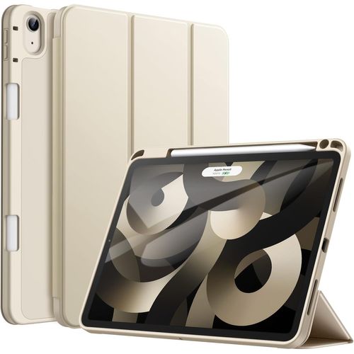 Coque Pour Ipad Air 11 Pouces M2 (2024), Ipad Air 5/4 (10,9 Pouces 2022/2020 5eme/4eme Génération) Avec Porte-Stylet, Étui Mince Tablette Avec Dos En Tpu Souple (Lumière Stellaire).[F4070]